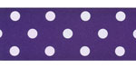 1-1/2" Circus Dots Grosgrain Dark Purple OVER HALF OFF!