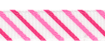 Hot Pink and Shocking Pink Diagonal Striped Grosgrain Ribbon