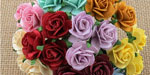 Wild Orchid Craft 15mm Open Roses Mixed Color