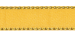 3/8" Satin with Gold Metallic Edges Yellow Gold