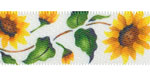 5/8" Sunflower Print on White Satin Ribbon