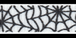 Spider Webs on White Grosgrain Ribbon