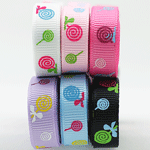 Birthday/Candy Print Grosgrain Ribbon