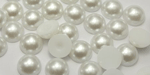 12 mm White Flat Back Pearls