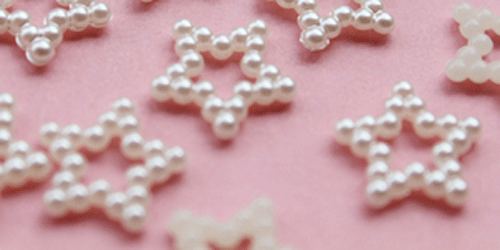 13mm White Star Shape Flatback Imitation Pearl Beads 