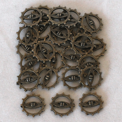 12mm Antique Bronze Steampunk Gears Charms #3