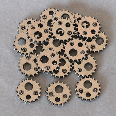 12 mm Tibetan Silver Steampunk Gears Charms