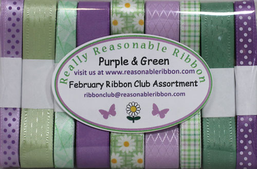 Purple and Green Ribbon Assortment SALE!