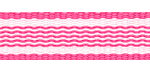 Hot Pink Waves Striped Grosgrain