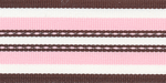 Pink/Brown Hot Trax Stripe Grosgrain