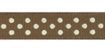 RRR Select Swiss Dots Grosgrain Turftan Brown