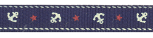 Patriotic Anchors on Navy Grosgrain