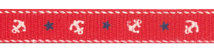 Patriotic Anchors on Poppy Red Grosgrain