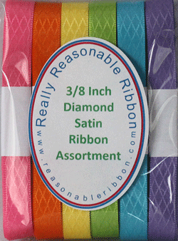 3/8" Diamond Satin Ribbon Assortment 