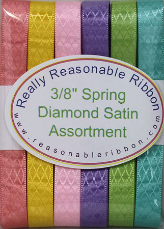 3/8" Diamond Satin Ribbon Spring Assortment
