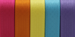 Delicate Stitched Satin Ribbon Bright Summer Colors Assortment