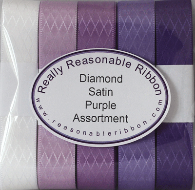 Diamond Satin Ribbon Assortment Purple RESTOCKED!