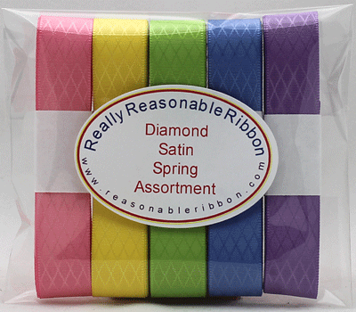 5/8" Diamond Satin Ribbon Spring Assortment