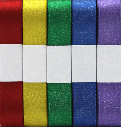 Shimmer Satin ribbon Assortment Primary