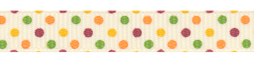 Autumn Confetti Dots Grosgrain Ribbon