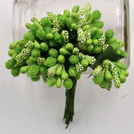 Bead Berry Spray Clusters Green