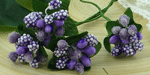 Bead Berry Spray Clusters Purple/Lilac 