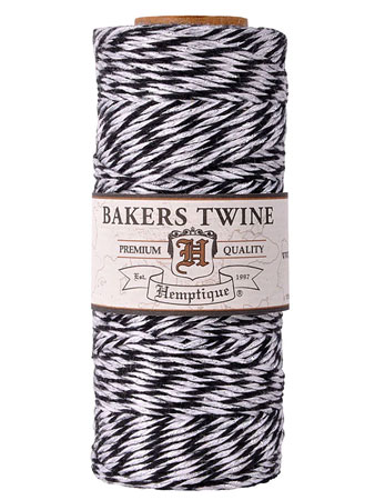 Baker's Twine Metallic Black/White/Silver