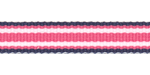 Bright Pink/Navy Stripe Grosgrain