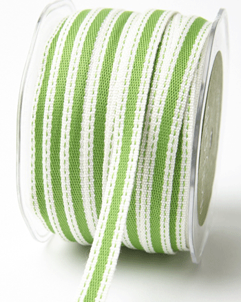 Canvas Color Band with Stitched Edge Parrot Green