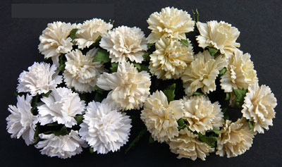 Wild Orchid Crafts Carnations Mixed White/Cream