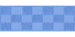 Checkerboard Satin Capri Blue NEW WIDTH!