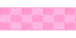 3/8" Checkerboard Satin Geranium Pink