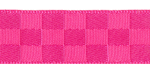 Checkerboard Satin Shocking Pink