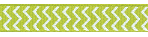 Apple Green Chevron Striped Grosgrain Ribbon HALF OFF!