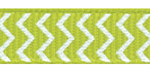 Apple Green Chevron Striped Grosgrain Ribbon HALF OFF!