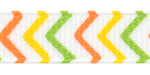 3/8" Citrus Chevron Striped Grosgrain Ribbon