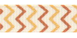 3/8" Copper & Old Gold Chevron Print on Ivory Grosgrain Ribbon