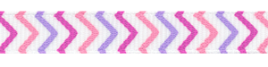 3/8" Tutti Frutti Chevron Striped Grosgrain Ribbon