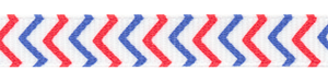 3/8" Patriotic Chevron Striped Grosgrain Ribbon