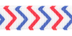 3/8" Patriotic Chevron Striped Grosgrain Ribbon