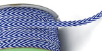 1/4" Chevron Striped Twill Royal Blue