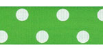 7/8" Circus Dots Grosgrain Bright Apple OVER HALF OFF!