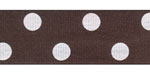 7/8" Circus Dots Grosgrain Dark Brown OVER HALF OFF!