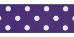 1-1/2" Circus Dots Grosgrain Dark Purple OVER HALF OFF!