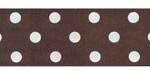 1-1/2" Circus Dots Grosgrain Dark Brown OVER HALF OFF!