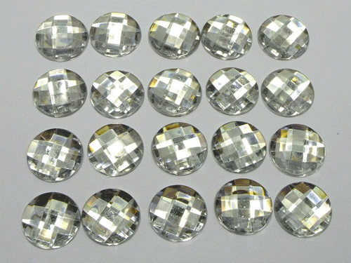 12mm Clear Flatback Rhinestone Faceted Round Gems RESTOCKED!