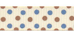 Blue and Brown Confetti Dots Grosgrain Ribbon