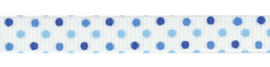 Mixed Blue Confetti Dots Grosgrain Ribbon