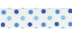 Mixed Blue Confetti Dots Grosgrain Ribbon