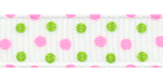 Pink and Green Confetti Dots Grosgrain Ribbon